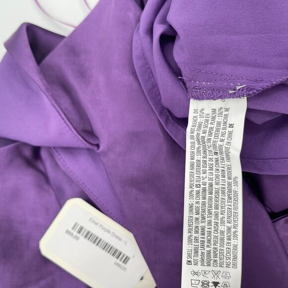 ENDLESS ROSE Dress Size Large NWT Boutique Ethel Purple Satin Cut Out Bodycon - Picture 13 of 16